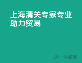 上海清关专家，专业助力贸易