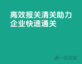 高效报关清关，助力企业快速通关