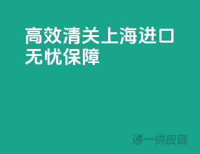 高效清关，上海进口无忧保障