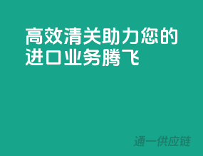 高效清关，助力您的进口业务腾飞
