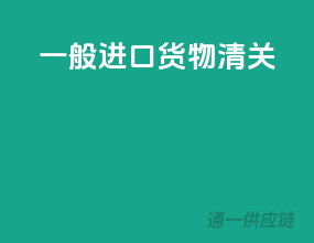 一般进口货物清关