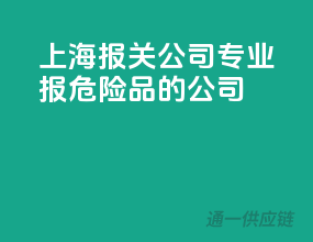 上海报关公司专业报危险品的公司