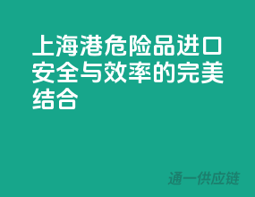 上海港危险品进口，安全与效率的完美结合
