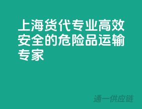 上海货代：专业、高效、安全的危险品运输专家