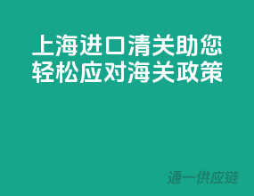 上海进口清关，助您轻松应对海关政策