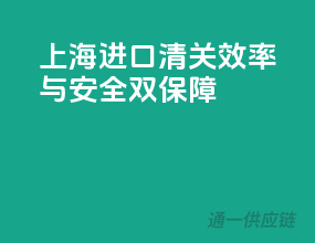 上海进口清关，效率与安全双保障