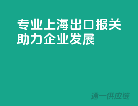 专业上海出口报关，助力企业发展