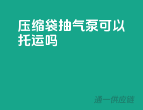 压缩袋抽气泵可以托运吗