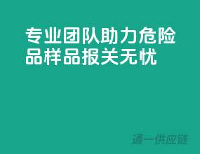 专业团队助力，危险品样品报关无忧