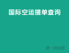 国际空运提单查询