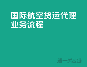 国际航空货运代理业务流程