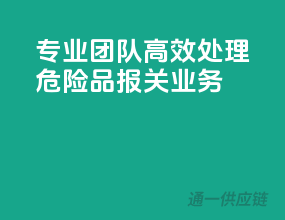 专业团队，高效处理危险品报关业务