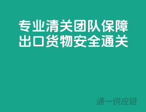 专业清关团队，保障出口货物安全通关