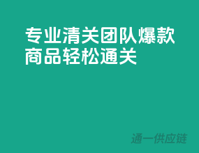 专业清关团队，爆款商品轻松通关