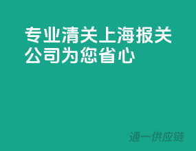 专业清关，上海报关公司为您省心