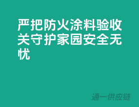 严把防火涂料验收关，守护家园安全无忧！
