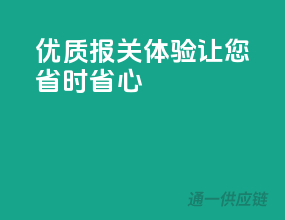 优质报关体验，让您省时省心