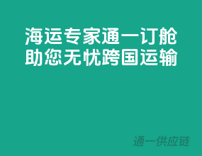 海运专家，通一订舱助您无忧跨国运输