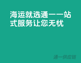 海运就选通一，一站式服务，让您无忧
