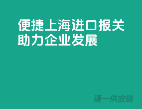 便捷上海进口报关，助力企业发展
