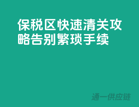 保税区快速清关攻略，告别繁琐手续