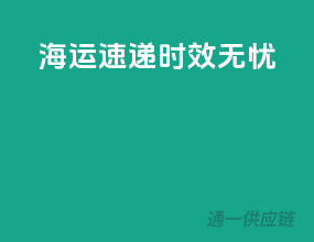 海运速递，时效无忧