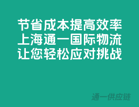 节省成本，提高效率，上海通一国际物流让您轻松应对挑战