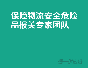 保障物流安全，危险品报关专家团队