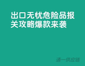 出口无忧！危险品报关攻略爆款来袭