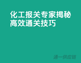 化工报关专家揭秘高效通关技巧