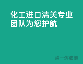化工进口清关，专业团队为您护航