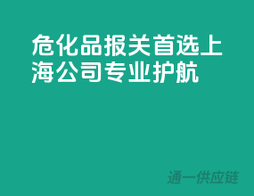 危化品报关首选，上海公司专业护航