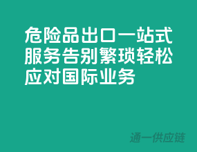 危险品出口一站式服务，告别繁琐，轻松应对国际业务
