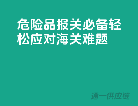 危险品报关必备：轻松应对海关难题