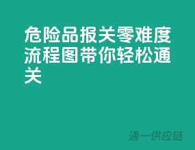 危险品报关零难度，流程图带你轻松通关