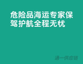 危险品海运专家，保驾护航，全程无忧
