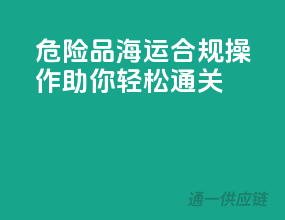 危险品海运，合规操作助你轻松通关