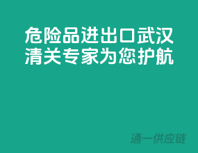 危险品进出口，武汉清关专家为您护航