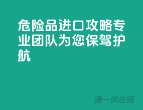 危险品进口攻略：专业团队为您保驾护航