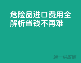 危险品进口费用全解析：省钱不再难！
