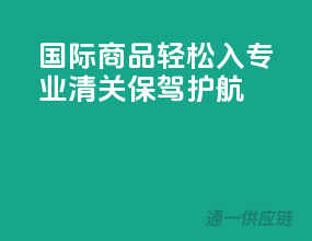 国际商品轻松入，专业清关保驾护航