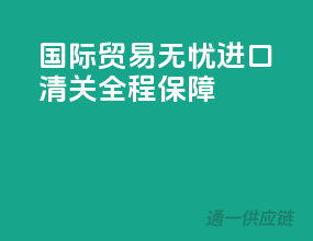 国际贸易无忧，进口清关全程保障