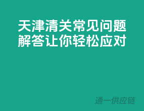 天津清关常见问题解答，让你轻松应对