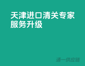 天津进口清关专家，服务升级