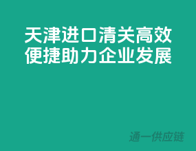 天津进口清关，高效便捷，助力企业发展