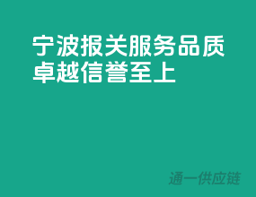 宁波报关服务，品质卓越，信誉至上