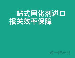 一站式固化剂进口报关，效率保障