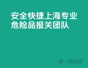 安全快捷，上海专业危险品报关团队