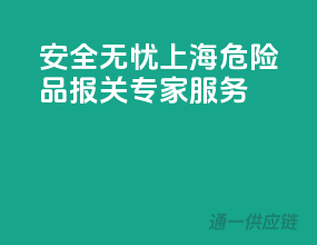 安全无忧，上海危险品报关专家服务