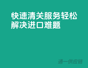 快速清关服务，轻松解决进口难题